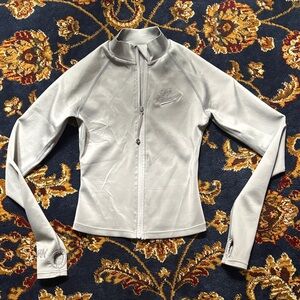 Women's Gray cropped Full-Zip Jacket